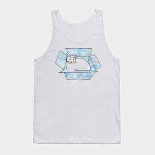 Look at this smug cat sitting in a box! Tank Top